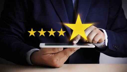 Happy customer gives 5 star rating