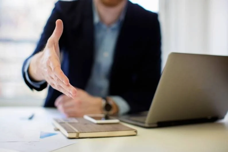 Hands of a man approaching for shake hands